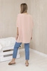 Oversized blouse with pendant dark powder pink
