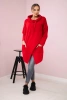 Tunic with envelope front Oversize red