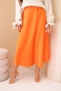 Women's flared viscose skirt orange