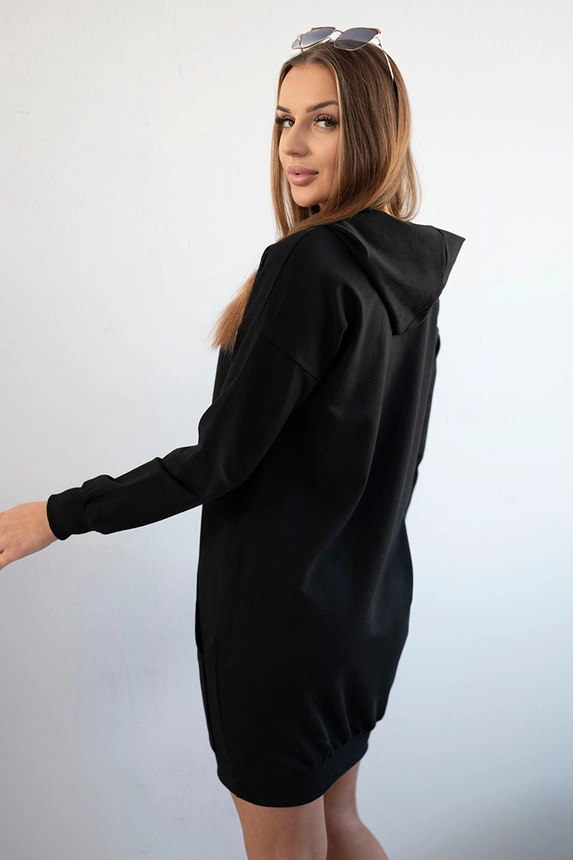 Kapuzenkleid schwarz
