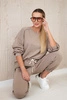 Set sweatshirt + pants buttery fabric beige