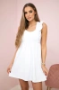 Dress with frills on the sides white