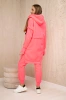 Insulated set with a long sweatshirt pink neon