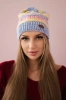 Čapica s fleece Patrycja K254 ružová + modrá