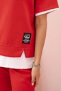 Butter-Set für Damen mit kurzen Ärmeln und Hose rot