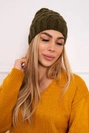Čapica s fleece Agnieszka K239 khaki