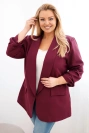 Dámská elegantní bunda Plus Size slivková