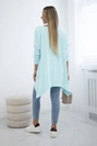 Oversize halenka s duhovým potiskem rtů v barvě mint
