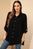 Cotton muslin shirt black
