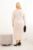 Plus Size women's sweater dress with mohair beige
