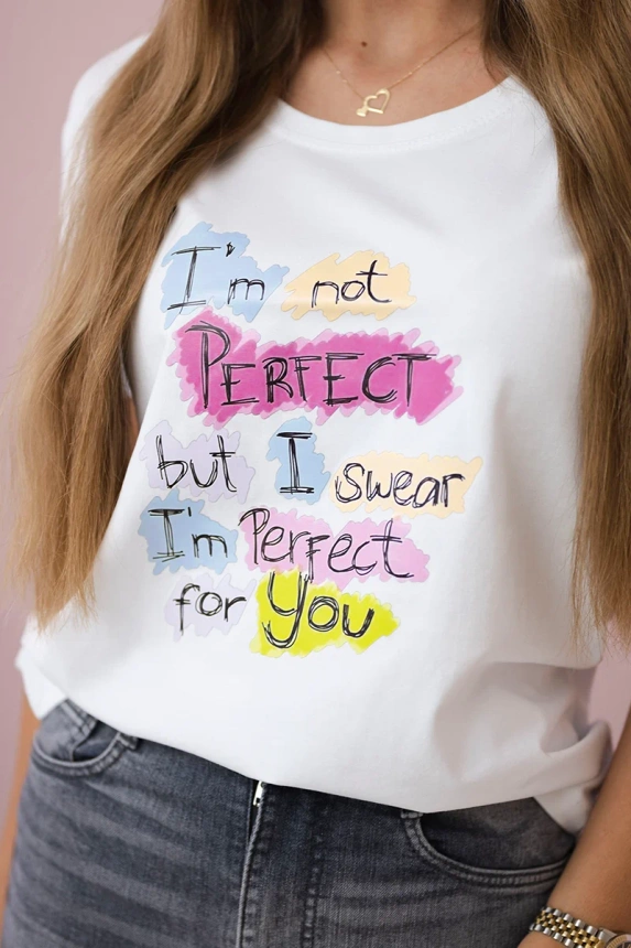 Blúzka s potlačou Perfect biela