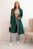 Women's cotton long-sleeve cardigan green