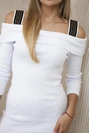 Kleid mit breiten Trägern weiß