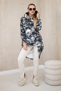 Mikina s dlouhými zády moro grey+black