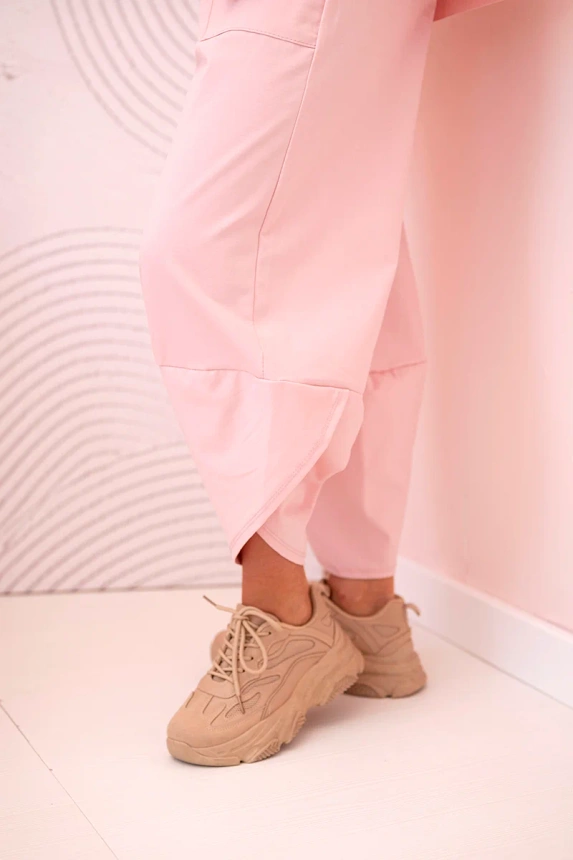 Set der neuen Punto Sweatshirt-Hose Puderrosa