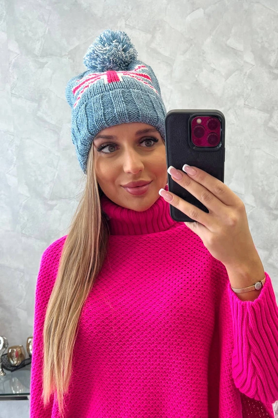 Cap with a pompom Elizabeth K386 jeans