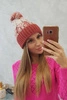 Cap with a pompom Abigail K326 foxy+beige