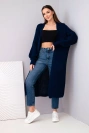 Langer Cardigan hellblau navy