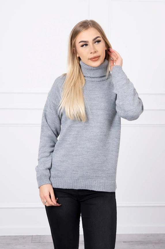 Sweater with a turtleneck gray