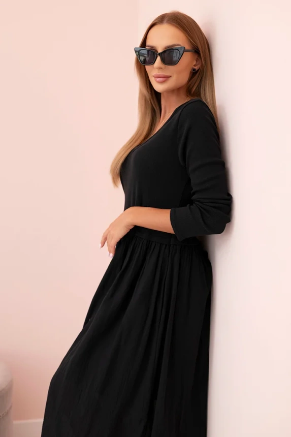 Long strap dress plum