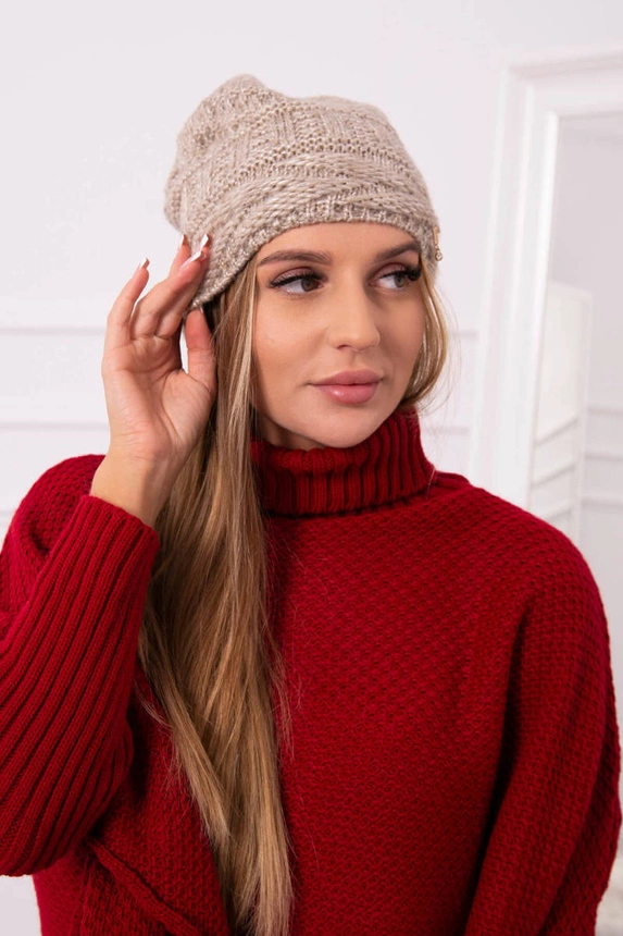Fleecová čepice Edyta K298 béžová