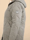 Damen Winterjacke Plus Size gesteppte mit Kapuze dunkelbeige