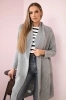 Sweater with batwing sleeve light gray