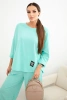Baumwollset Hoodie + Hose mintgrün
