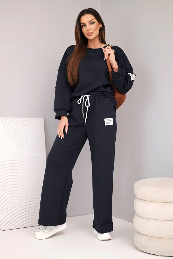 Damen Set Butter Sweatshirt + Hose blau