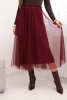Women's midi tulle skirt with viscose lining burgundy