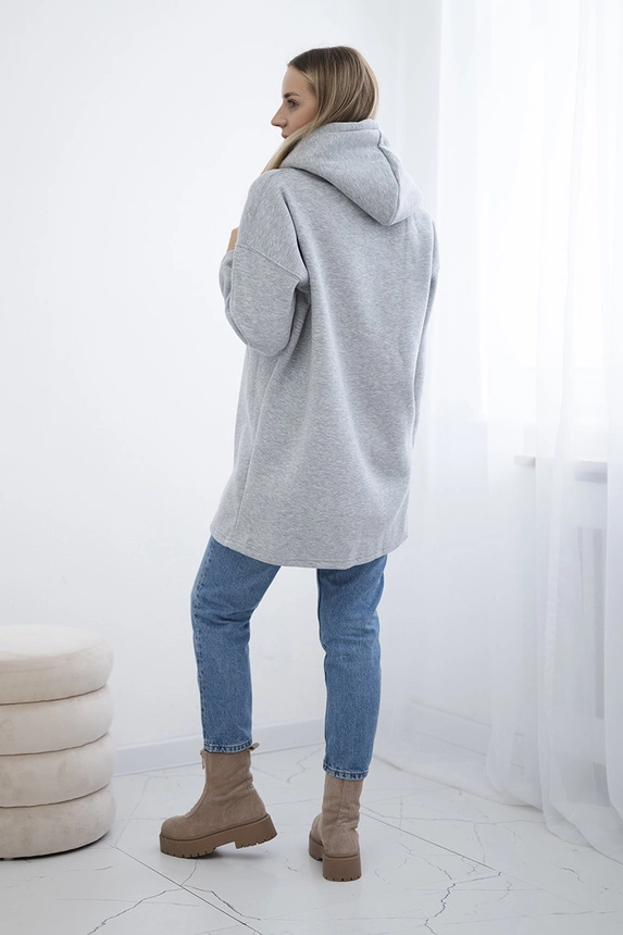 Isoliertes Kapuzensweatshirt grau