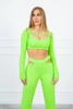 Set with a top blouse green neon