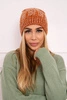 Cap with fleece Melisa K241 orange+gray