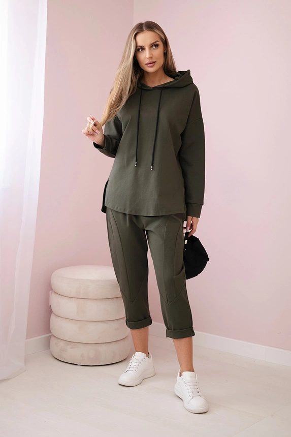 Komplektas Punto Milano Winter Hoodie + kelnės Chaki