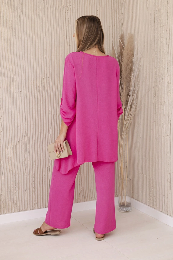 Set of blouse + pants with pendant pink