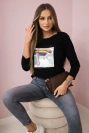Blúzka s potlačou Summer Girl čierna
