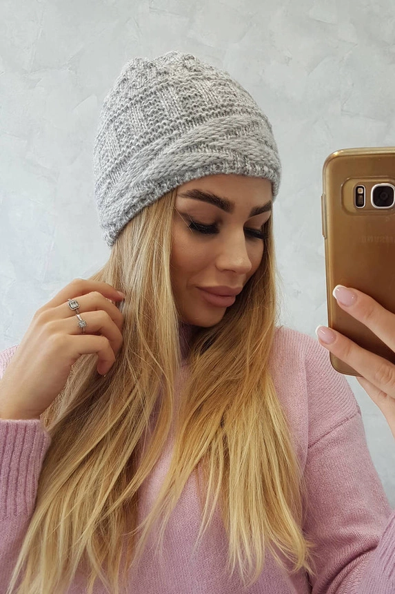 Edyta Fleecemütze K298 grau