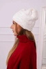 Cap with fleece Edyta K298 ecru