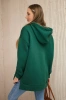 Insulated sweatshirt with a zipper on the side dark green