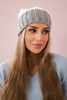 Cap with fleece Paris K212 white+gray