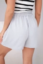 Shorts mit Viskose in der Taille gebunden grau