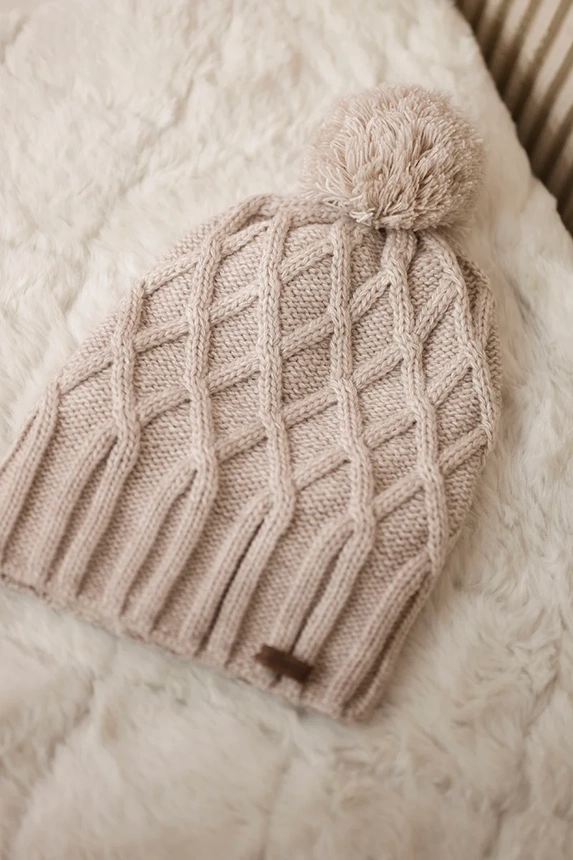 Cap with fleece Milano K203 light beige