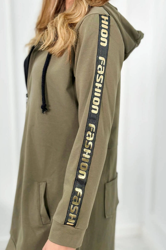 Sweatshirt with zip at the back khaki