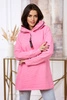 Tunic with a zipper on the hood Oversize light pink