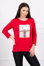 Paradies Druck Bluse rot