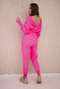 Sweater set two-piece pink neon