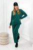 Baumwoll-Set Sweatshirt + Hose mit weitem Bein grün