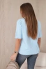 Cotton blouse No Bad Days blue