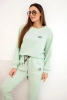 Women's set made of viscose with a sweatshirt and pants mint