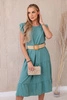 Dress with frills dark mint